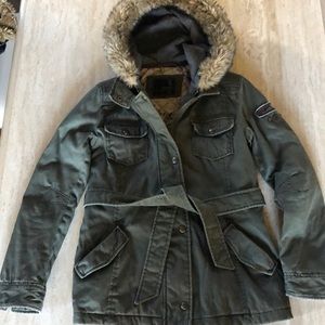 Buffalo Outerwear Army green Hooded-jacket